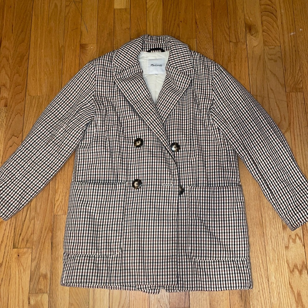 Madewell Padded Jacket in Plaid Size XS